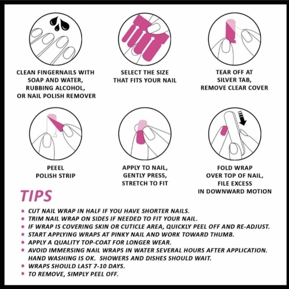 5 Nail Wraps for $15- Kiss Me - Picture 4 of 5